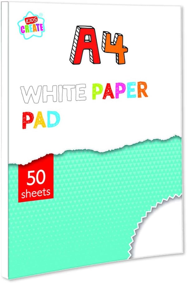 Kids Create - A4 Drawing Paper - A4 Size - 50 Sheets - Plain Paper - Office Or School Supplies- Ideal For Arts & Crafts Activities