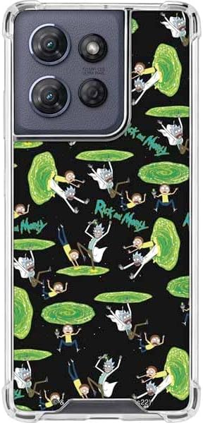 Skinit Clear Phone Case Compatible with Moto G Stylus 5G (2025) - Officially Licensed Adult Swim Rick and Morty Portal Boyz Design