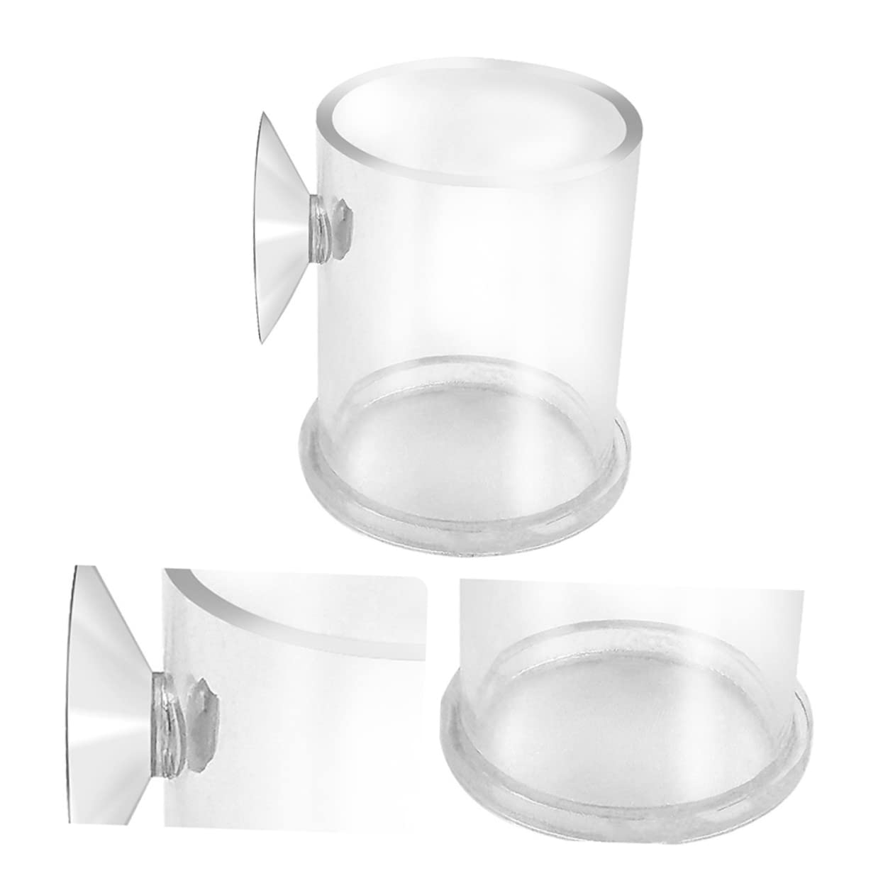 BESPORTBLE 4stücke Acryl-futterring Für Aquarien Mit Saugnapf Fischfütterungszubehör Für Garnelen Und Kleine Zierfische Installieren Und Dekorativ Für Süß Und Salzwasser Geeignet