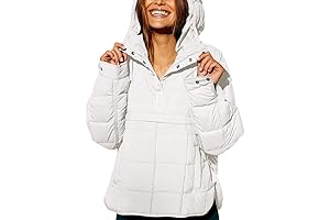 AmeliaBelle Cozy Womens Quilted Dolman Hoodies Warm Oversized Puffer Jacket