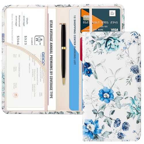 Image of CoBak Car Registration and Insurance Holder | Vehicle Glove Box Organizer, Auto Truck Compartment Document Case with Magnetic Closure for Insurance & Driver License