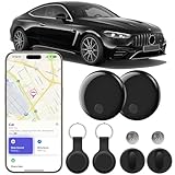 GPS Tracker per Auto, 2 Pack Localizzatore GPS per Auto Compatibili con A-pple Find My (Solo iOS),Custodia Protettiva con Portachiavi e Silicone Magnetico, Batteria Sostituibile, Impermeabile IP67