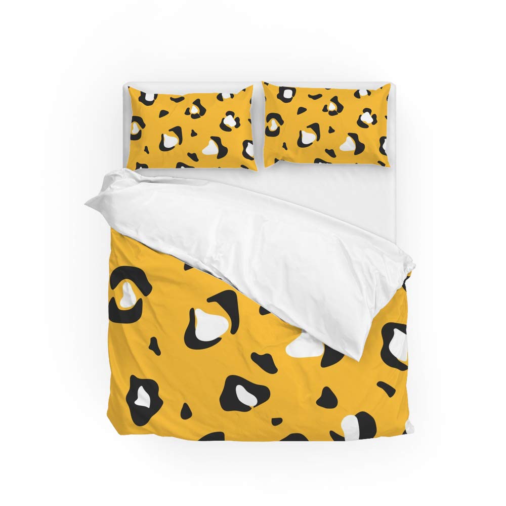 Housse de couette léopard lit double motif camouflage moderne parure de lit抗皱