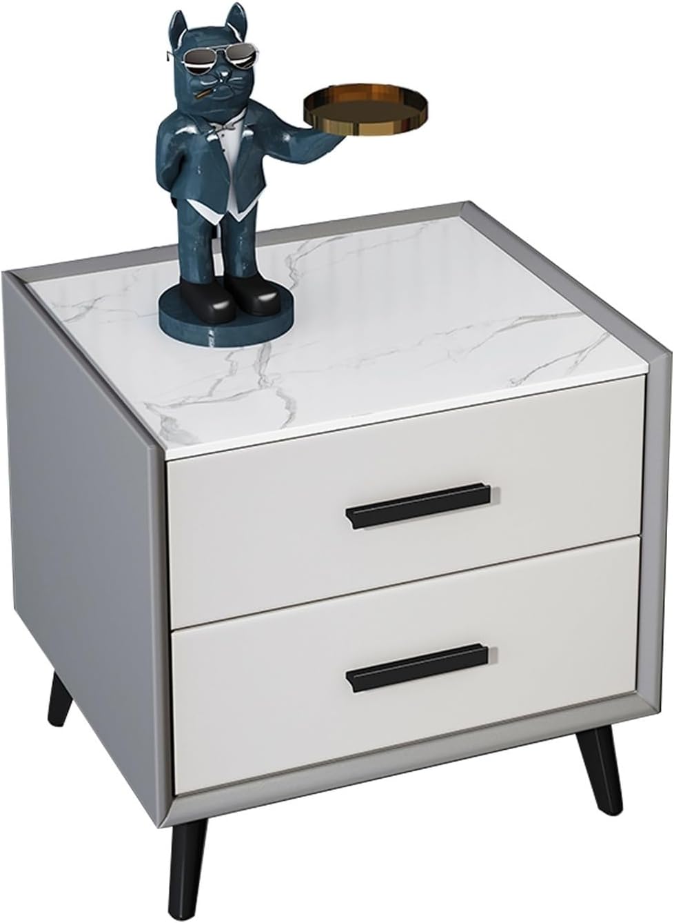 Bedside Table for Bedroom Modern Small Chest of Drawers with 2 Drawers Bedside Table Bedside Cabinet with Drawers for Bedroom Cabinet Dorm Bedside Furniture