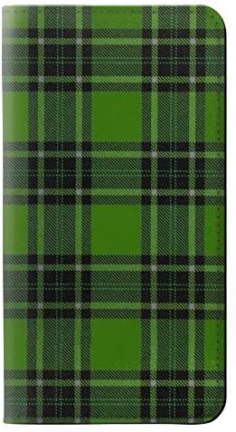 RW2373 Tartan Green Pattern PU Leather Flip Case Cover for Note 9 Samsung Galaxy Note9