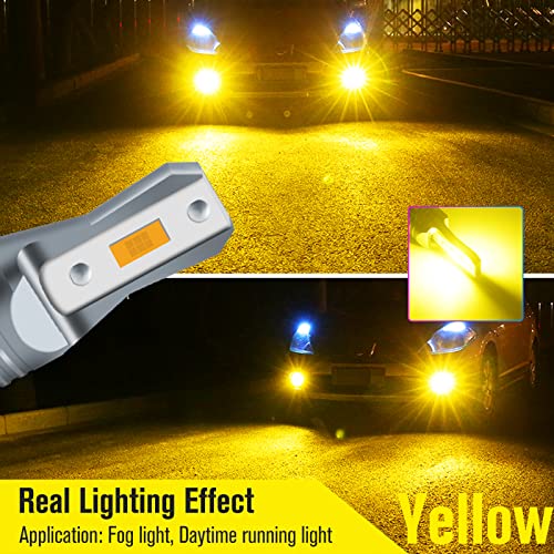 Haiseca Ac/Dc 9-36V H3 Led Fog Light Bulb Amber,3800Lm Super Bright 2X45Mil 5730 Chips H3Ll Led Bulbs For Cars Trucks,Non-Polarity.2-Packs. #TOP5