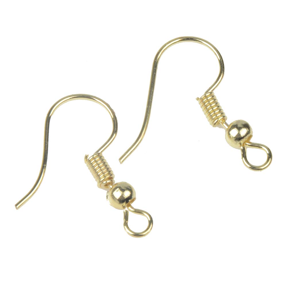 Murui Lightyellowgoldcolor 200Pcs/Lot Diy Earring Findings Earrings Clasps Hooks Fittings Diy Jewelry Making Accessories Hook Earwire Jewelry Yc0322 (Color : )