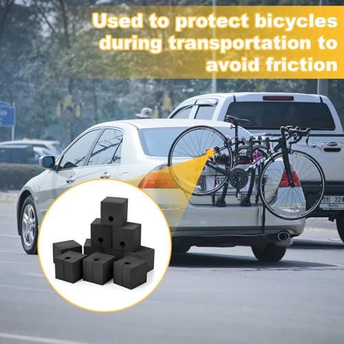 Timtin 10 Pcs Protect-o Pads for Bike Racks Protector Heavy-duty EVA, Anti-scratch, 3 x 3 x 3.27 Inches
