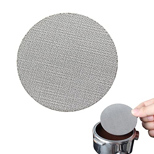 51mm Espresso Puck Screen Reutilizable 1.7mm Espesor 100μm Acero inoxidable Barista Profesional Filtro de Café Placa de Malla para Café Espresso Café, Cocina Restaurante Cover
