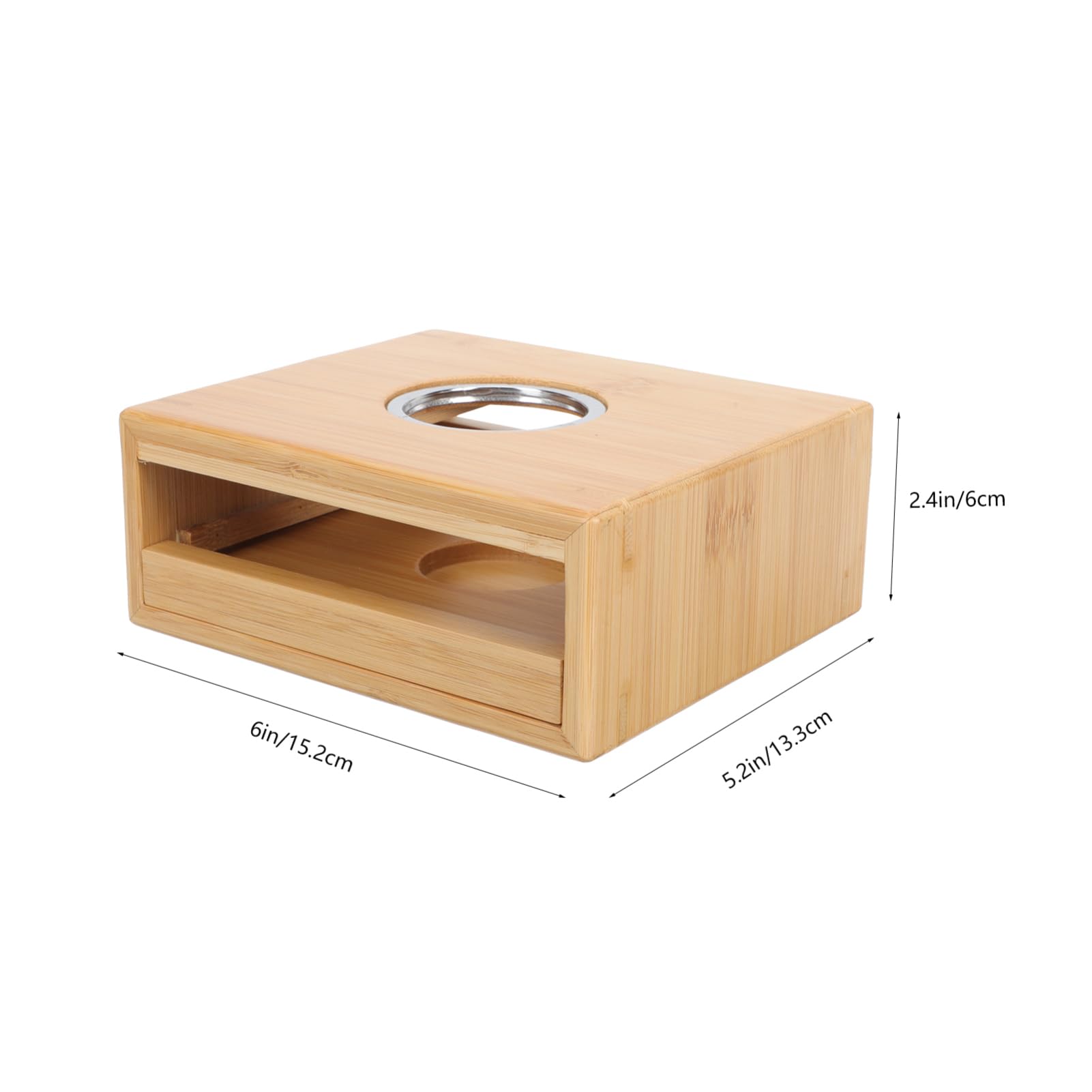 DECHOUS Chinese Tea Set Bamboo Teapot Warmer Simple Tea Warmer Teapot Candle Stand