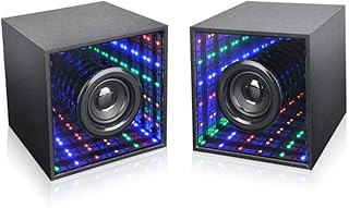 مكبر للصوت بتصميم مرآة وضوء LED، بلوتوث