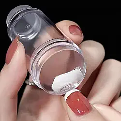 Ferramenta de estampagem retrátil de cabeça dupla para carimbo francês com tampa, grande