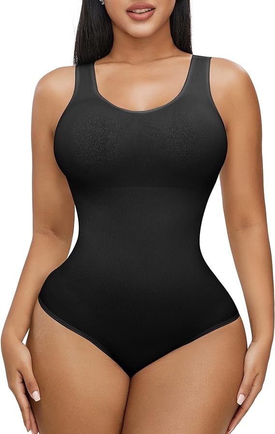 TESMEZYShapewear Bodysuit for Women Tummy Control Sleeveless Tank Top Body Shaper Butt Lifter(ED024)