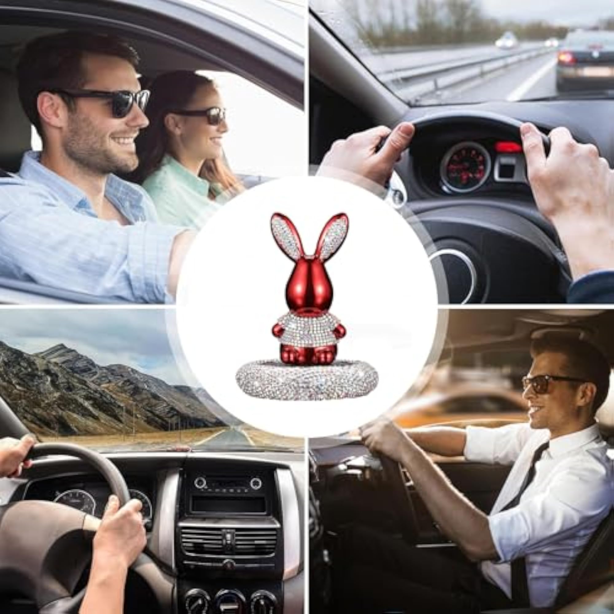 Crystal Car Interior Decoration Rabbit Doll Ornaments