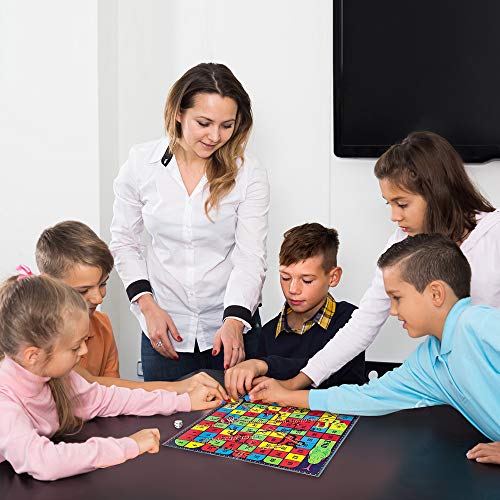 Gamie Snakes And Ladders Board Game For Kids, Complete Set With Board, 6 Pegs, And Dice, Classic Fun For Family Game Night And Classroom, Best Birthday Gift Idea For Boys And Girls #TOP5