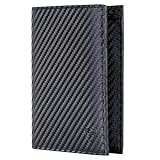 VON HEESEN Leder Geldbörse Herren mit Münzfach & RFID Schutz I Echtleder Geldbeutel für Männer & Damen I Portemonnaie Brieftasche Wallet Portmonee (Carbon-Schwarz, MIT MÜNZFACH)