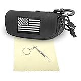 Tactical Molle Sunglasses Case, Zipper Eyeglasses Sunglasses Bag Glasses Box (Black)