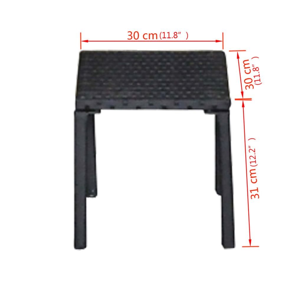 Festnight Set de 2 Tumbonas Piscina y Mesa, Tumbonas Jardin Exterior,Tumbona con Ruedas,Respaldo Regulable,Estructura de Acero,200x65x39cm,Negro