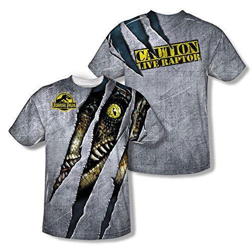 Jurassic Park - Live Raptor (Front/Back Print) T-Shirt Size XL