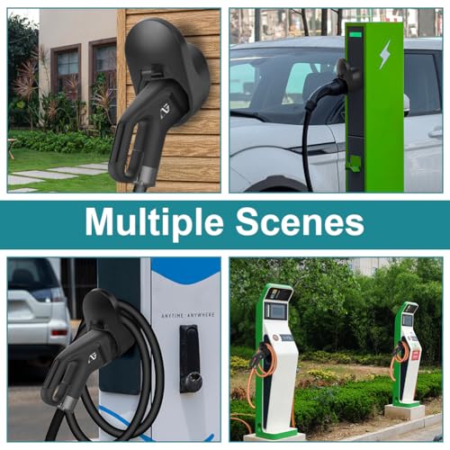 Adiwo Wallbox Ladekabel Typ 2 Wandhalterung, für EV Ladegerät Typ 2 Holder Halterung Wallbox Zubehör, für Type 2 Ladestation Kabel und Ladegerät Schwarz