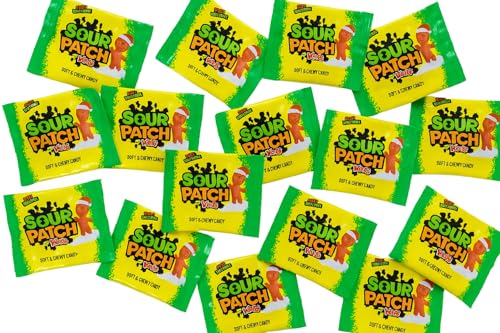 SourPatch Kids Holiday Edition – Soft & Chewy Sour Candy – Individually Wrapped Treat-Size Pack – 2 lb Bulk (Approx. 70–80 Packs) – Perfect for Christmas Stockings, Party Favors & Candy Bowls