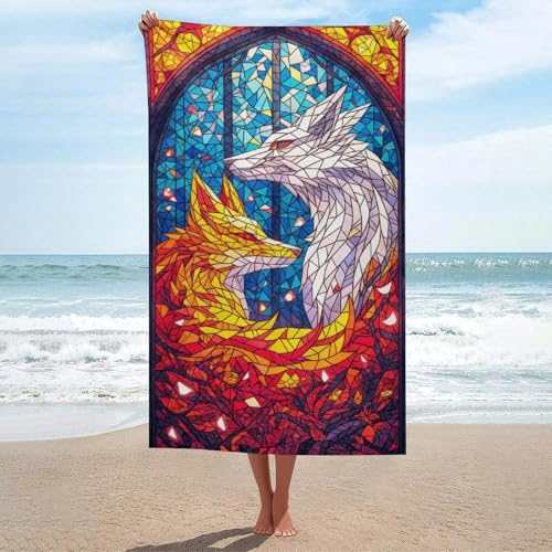 Serviette de plage séchage rapide et sans sable compacte 130x80 cm