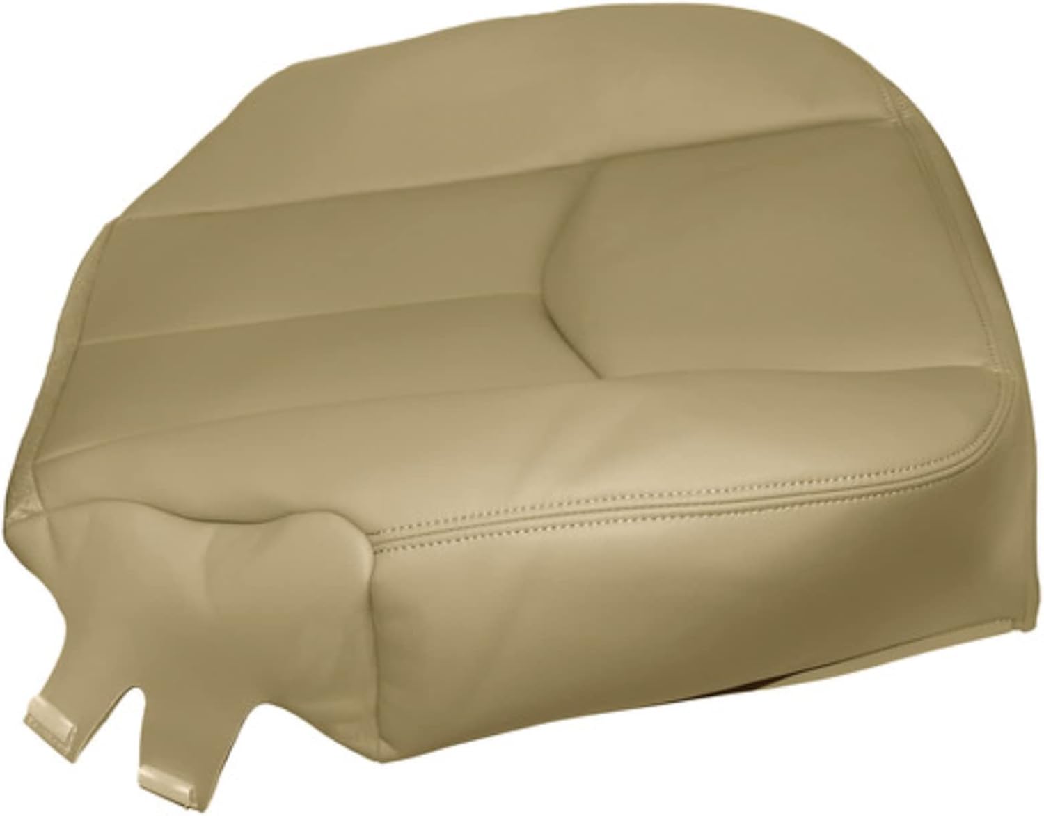 NLQR Front Driver Side Bottom Replacement Seat Cover Medium Neutral Tan Microfiber Leather Compatible with Chevy Silverado Avalanche GMC Sierra 2003-2007