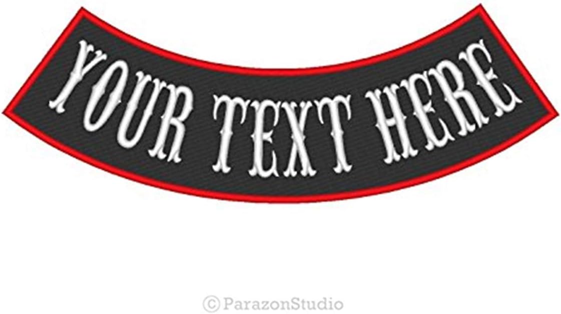 Custom Embroidered Bottom Rocker Vest Patch Motorcycle Biker Patch Club MC 11"