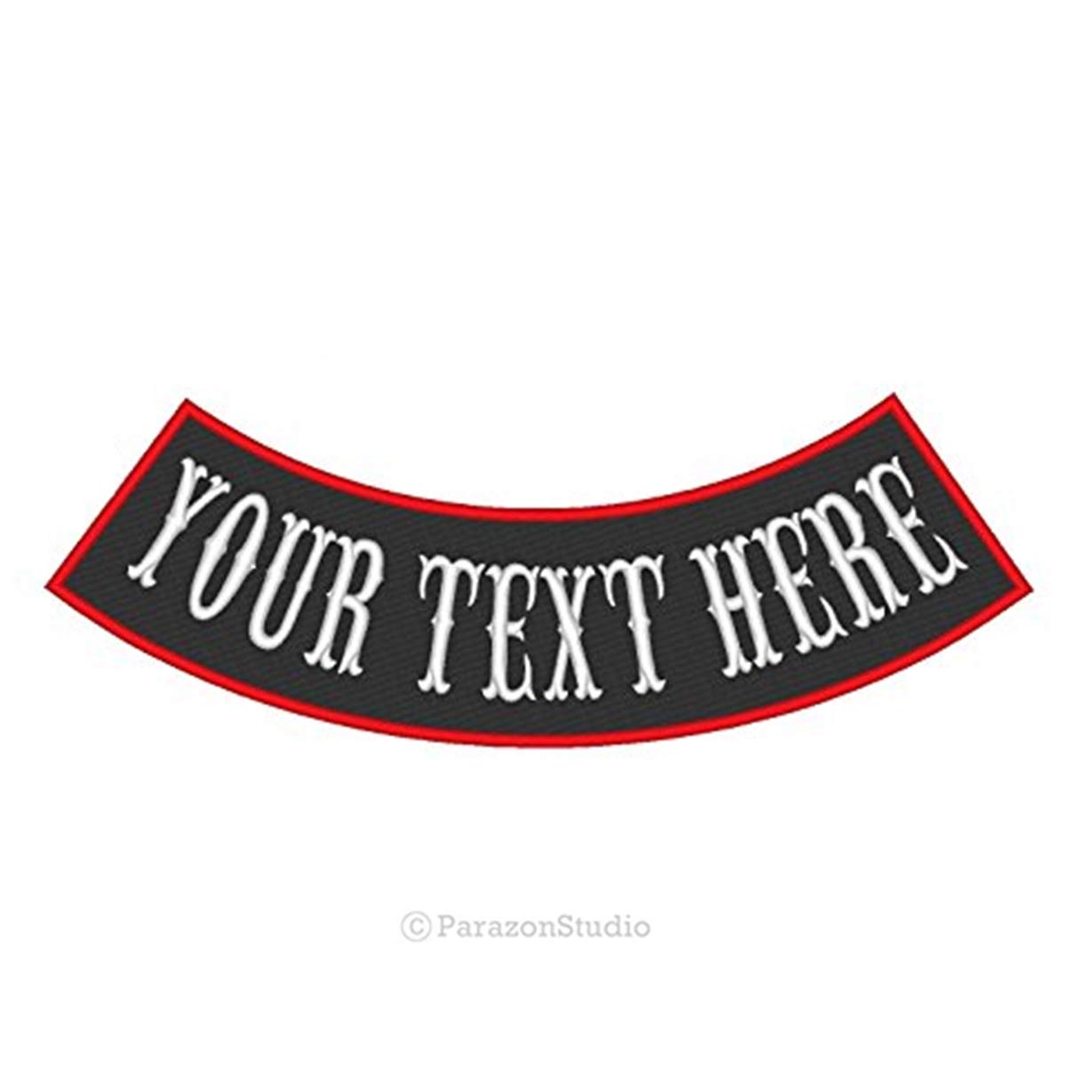 Custom Embroidered Bottom Rocker Vest Patch Motorcycle Biker Patch Club MC 11"