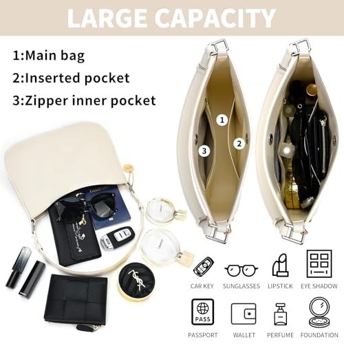 PS PETITE SIMONE Small Shoulder Bags for Women Mini Purse Hobo Handbags Leather Purses for Women Alicia - Image 4