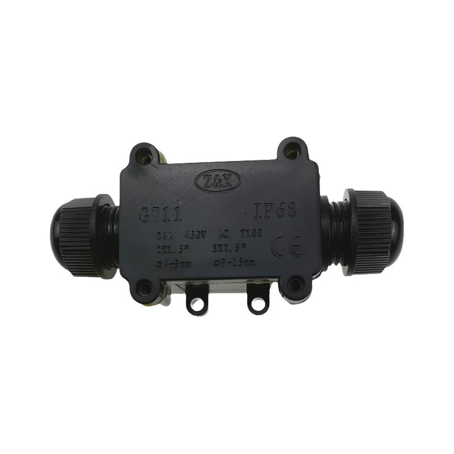 SEIWEI Waterproof Junction Box 2 Way Junction Box with Screws IP68 Waterproof Outdoor Cable Electrical Box for Connecting Underground CableLline, Outdoor Lamps and Lanterns(White, 5 PCS)