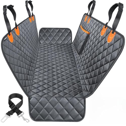CPTEC Funda Coche Perro Asiento Trasero, Resistente y Impermeable, Medida Universal, Antideslizante, Protector Coche Perros Asiento Trasero