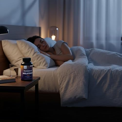 Miniatura 6 de Tabletas de melatonina de 6 mg de disolución rápida, sabor a bayas naturales, 100 unidades, apoyo extra fuerte para dormir para adultos, sin hábito,