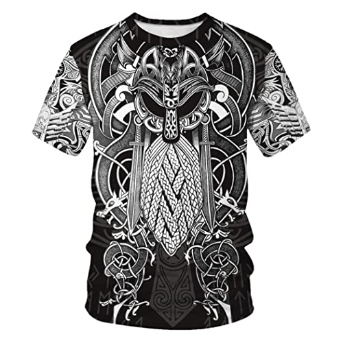 T-shirt viking homme imprimé 3D Harajuku décontracté style CBT-559 taille M