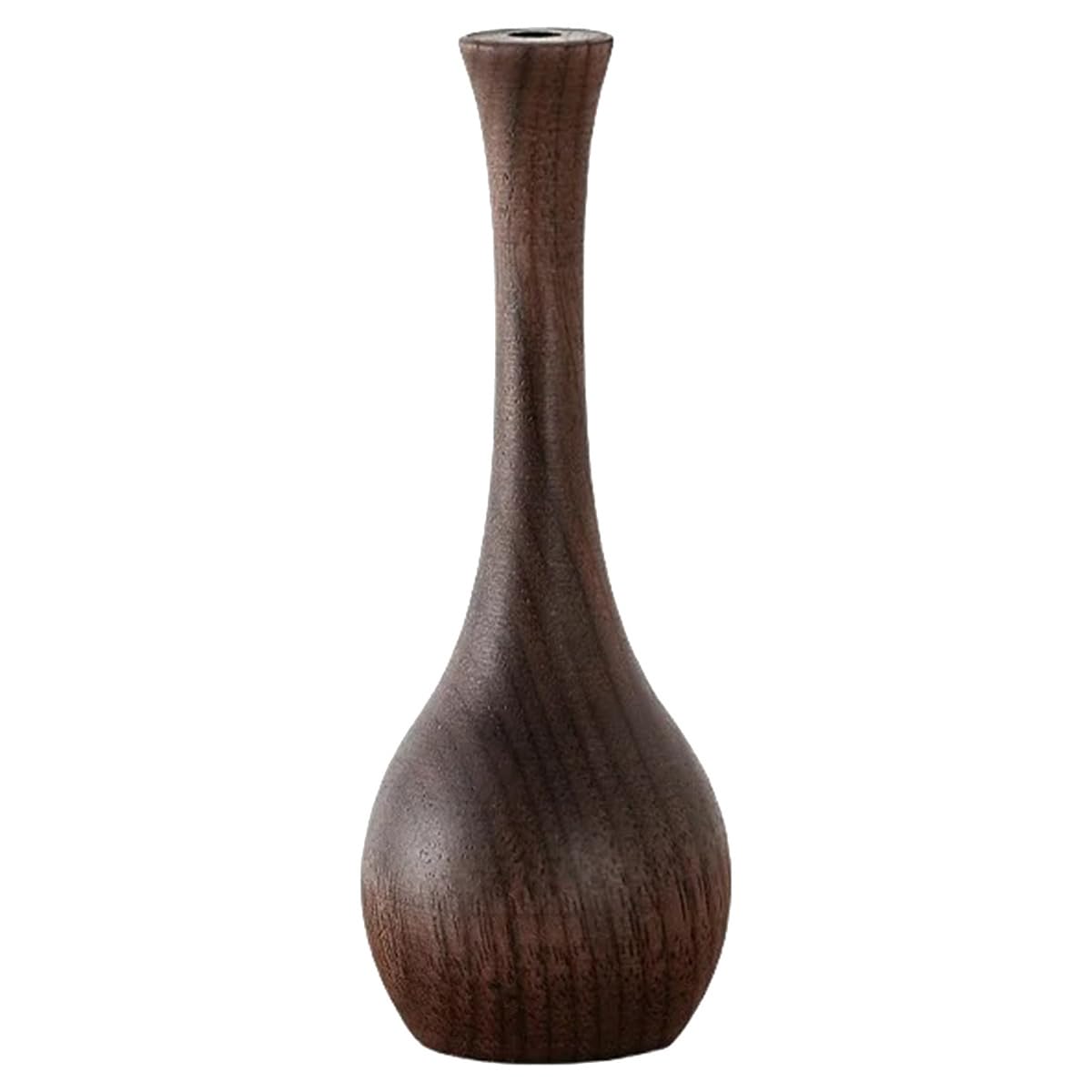 Vase à fleurs en bois pour sublimer votre étagère de salon ou un centre de table
