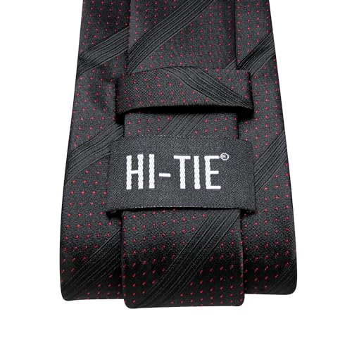 Image of Hi-Tie Men's Silk Ties Formal Woven Classic Necktie Pocket Square Cufflinks Lapel Pin Set Wedding Business