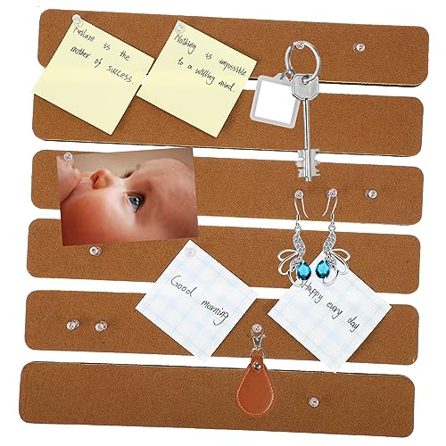 OFFSCH 6pcs Felt Board Strips Wall Decor Push Pin Set Self Adhesive Tack Board for Office