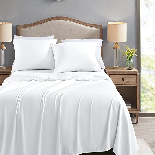 Miniatura 4 de FreshCulture Sábanas encimeras tamaño Queen, paquete de 6, sábanas de microfibra suave para el hogar, salones, hoteles, sábanas planas a granel solo