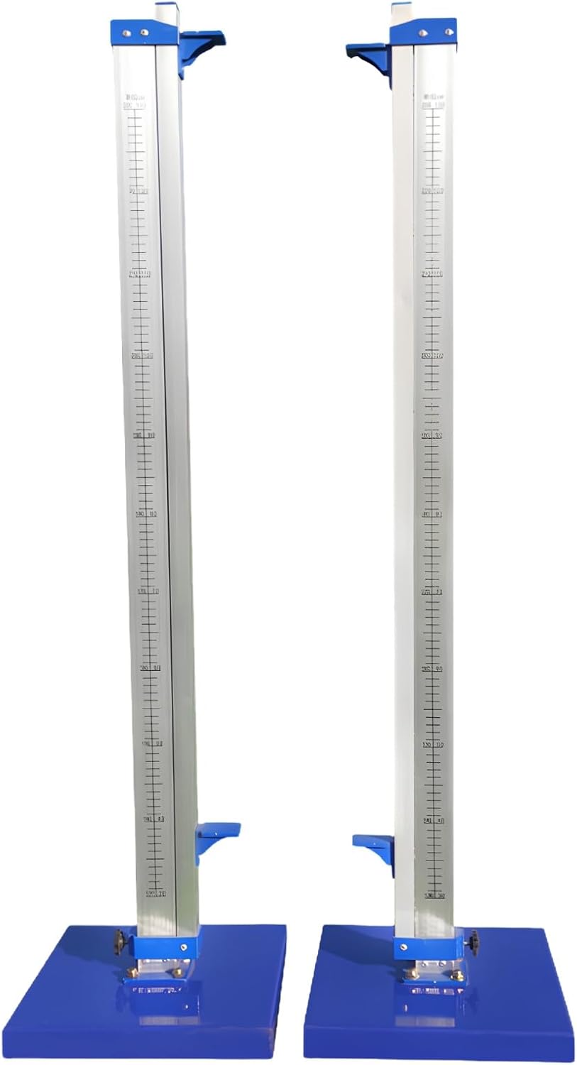 High Jump Standards Portable Aluminum Track, 30-230cm Adjustable Training Stands with Stable Base and Measuring Scale for Professional Use