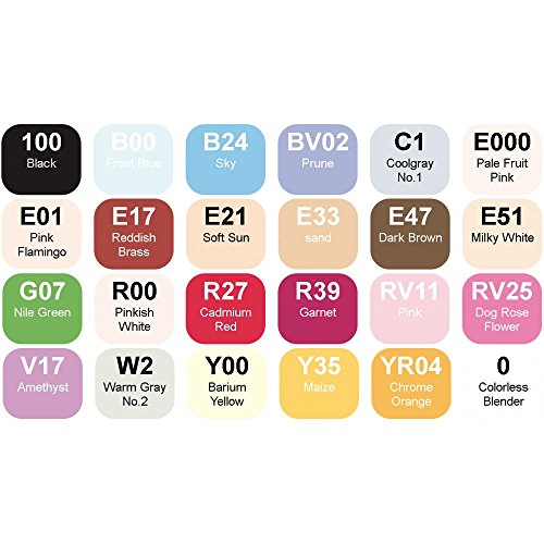 Copic Markers SB24 24-Piece Sketch Set, Basic