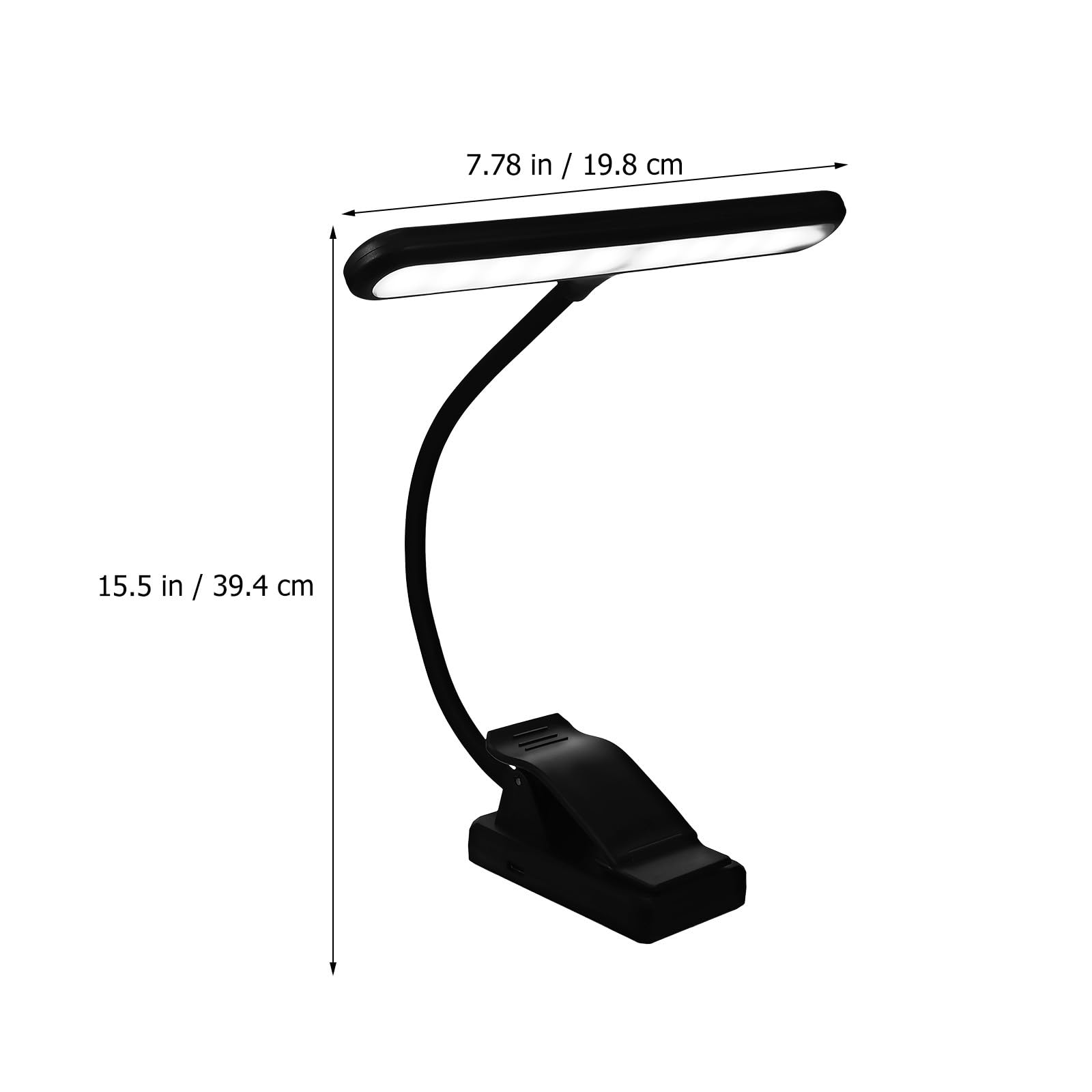 Lampada da Lettura Clip per Pianoforte e Leggio, Luce LED Ricaricabile 27 Luci Display Potenza e 6 Livelli, Adatta per Musicisti e Lettura Serale
