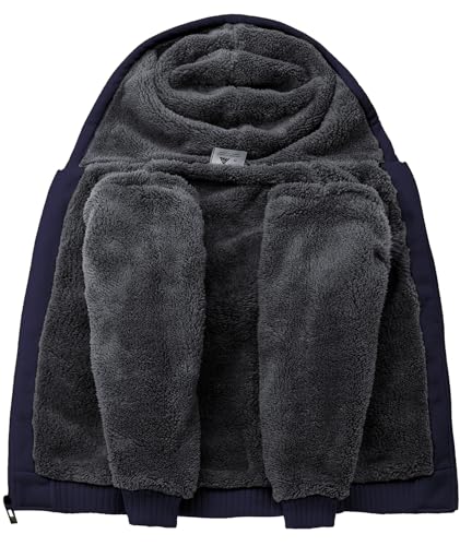 SWISSWELL Unisex Boys Girls Fleece Hoodie Sherpa Lined Jacket Zip Up Hooded Sweatshirt Winter Outerwear for Kids4