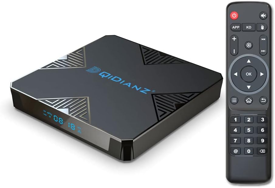 DQiDIANZ Android 12.0 TV BOXES,Smart TV BOX 4GB 32GB Allwinner H618,Media Player Quad Core 64-bit Support 4K 2.4G&5.8G WIFI 6/BT5 Set Top Box