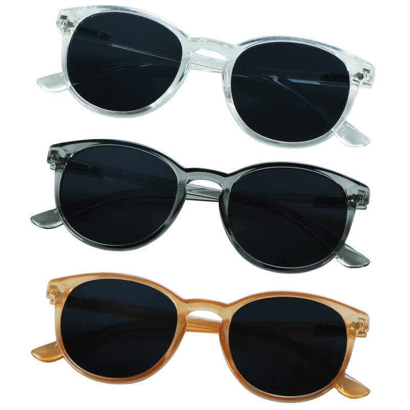 YEIN 3 Pack Sunglasses for Men and Women, UV Protection Outdoor Glasses Vintage Square Full Frame