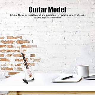 yaogohua Modèle adapté aux Cadeaux Ornements Guitare électrique Miniature Blanche en Bois Mini Instrument modèle de… - Les Beatles, Paul McCartney, John Lennon, RIngo Starr, George Harrison yaogohua Modèle adapté aux Cadeaux Ornements Guitare électrique Miniature Blanche en Bois Mini Instrument modèle de… – Image 5