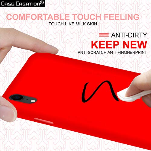Image of Case Creation Luxurious OG Series for iPhone XR Case Cover,Anti-Dirty Slim Case Frosted Matte Cute Candy TPU Raised Bezel (Splash of Color) Back Cover for Apple iPhone XR -Wine Red