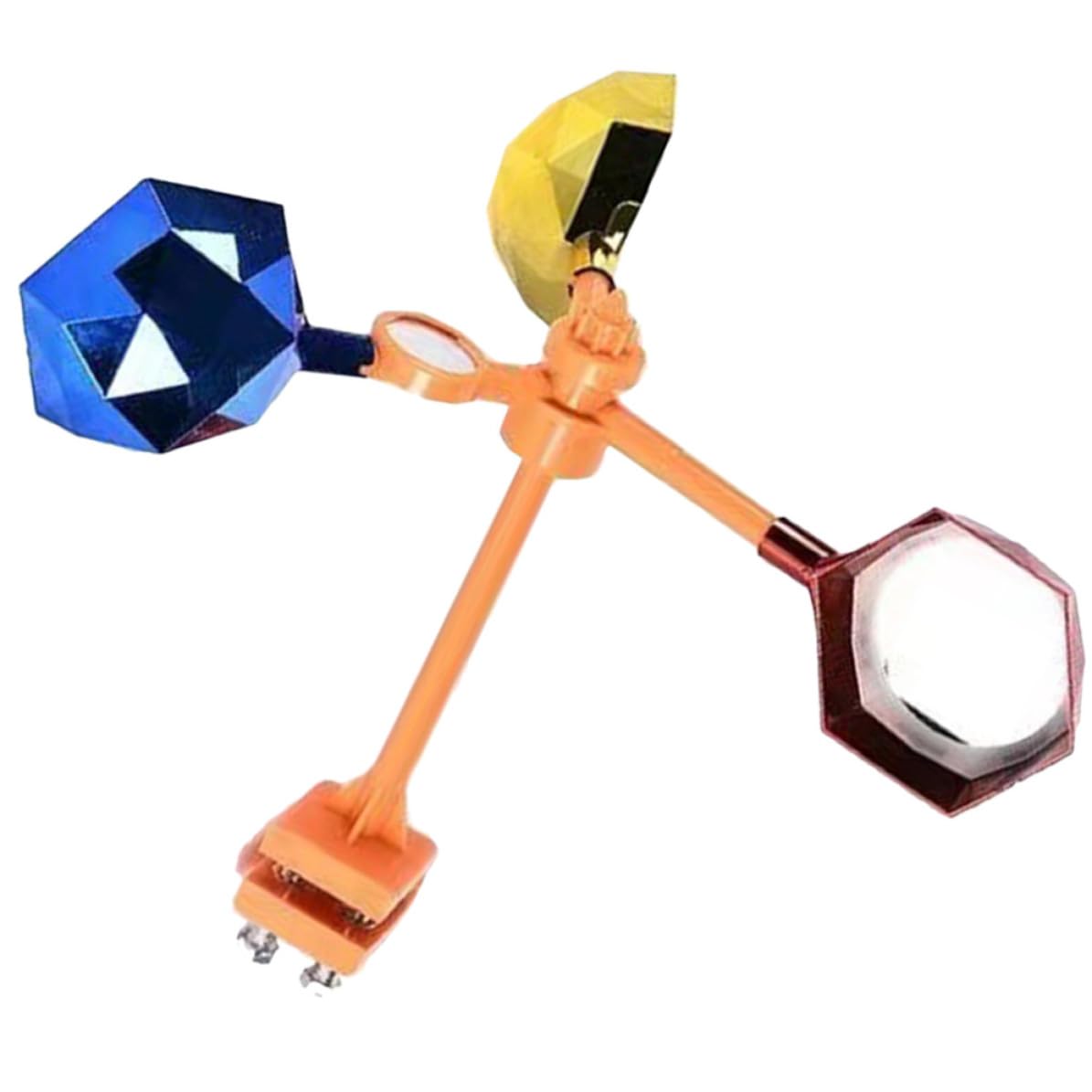 Ahuyentador de pájaros solar pinwheel reflectante para huertos y exteriores