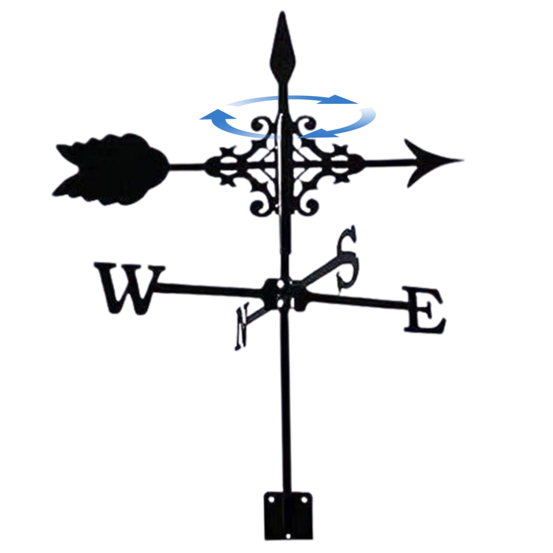 Veleta para el jardín indicadores de dirección del viento de metal con adorno de flecha Veletas meteorológicas montaje en techo para decoración de patio jardín,patio,Veletas para cobertizos de viento