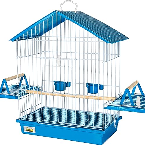 JEL PLAST GAIOLA PARA CALOPSITA TETO PLÁSTICO- AZUL, MÉDIO