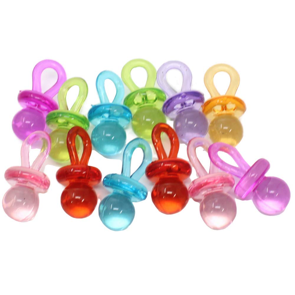 Bonka Bird Toys 1694 pk12 Colorful Acrylic Pacifier Parrot Budgie Lovebirds Cockatiel Foot Beak